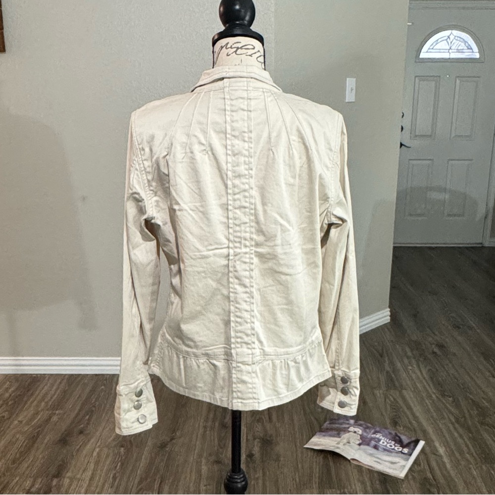 Maurices Cream Button-Front Jacket - Picture 3 of 4